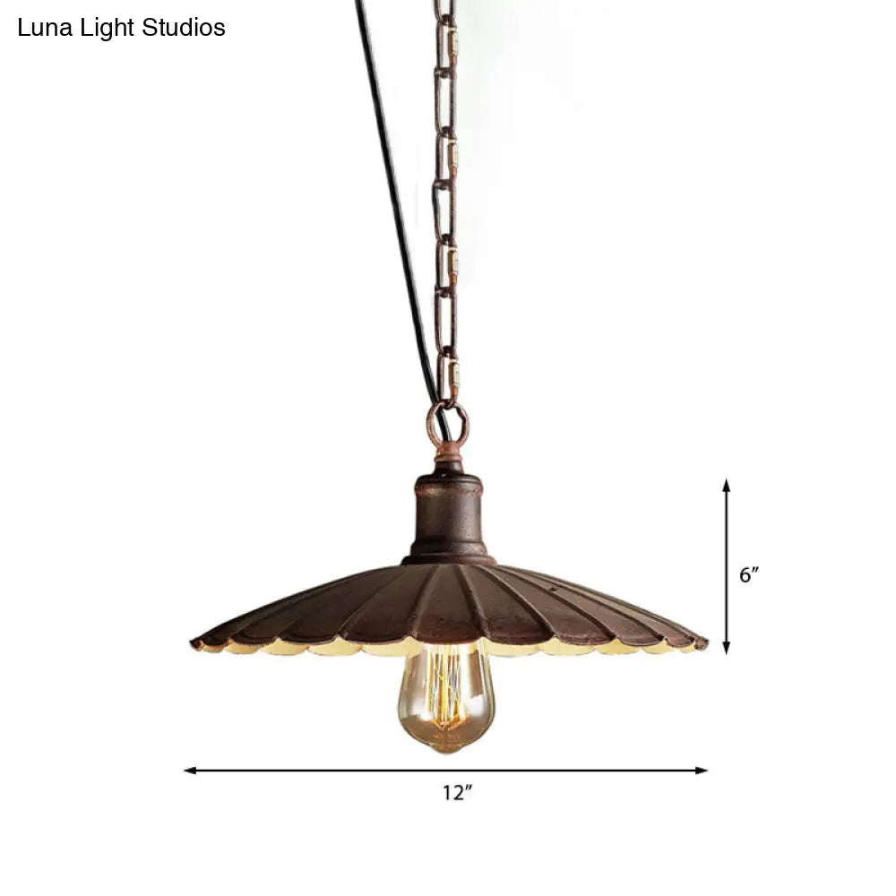 Wrought Iron Rust Suspension Pendant Ceiling Light - Antique Style 1 Restaurant Lighting 10/12/14