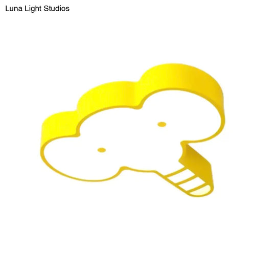 Yellow Led Acrylic Elephant Face Ceiling Light For Kitchen