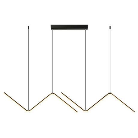 Z-Shaped Metal Led Suspension Light Fixture For Restaurants - Simplicity At Its Best!